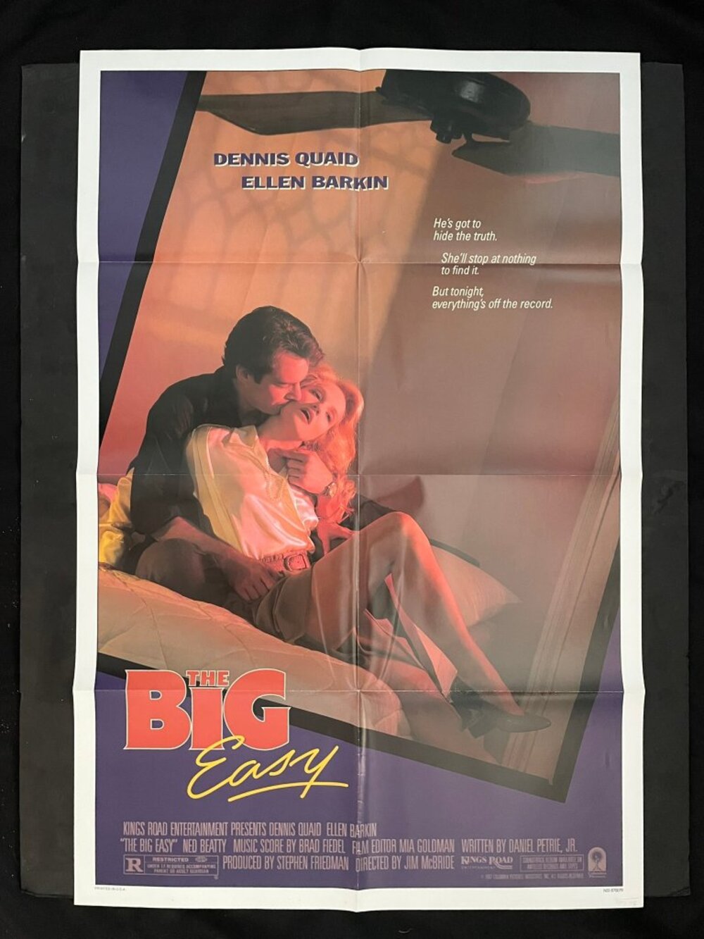 Original "The Big Easy" one-sheet movie poster Dennis Quaid 1987